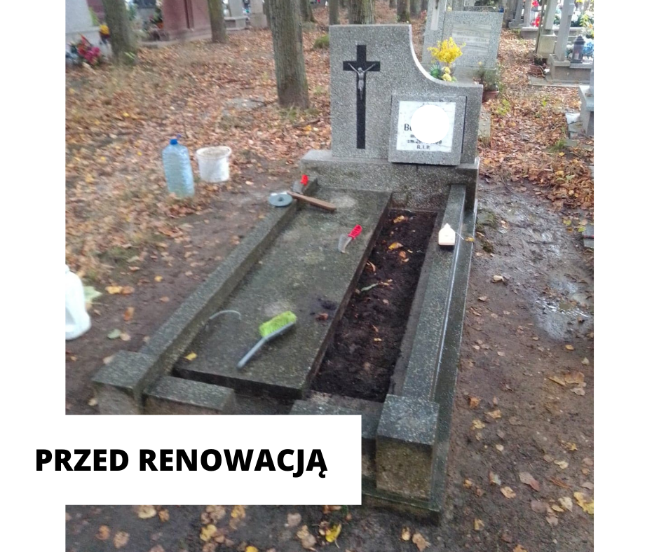 Porządkowanie otoczenia grobu